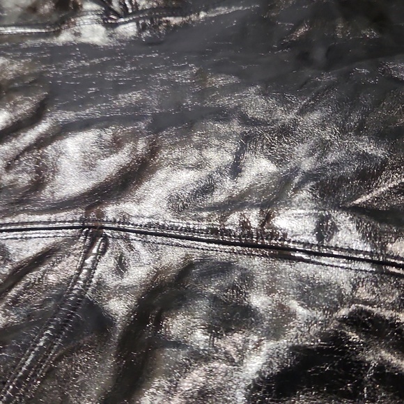 SPANX Black Faux Patent Leather Shiny Liquid Latex Leggings Small - Picture 4 of 6